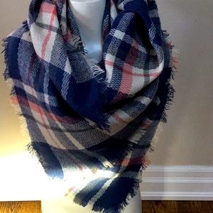 Plaid blanket scarf NEW
